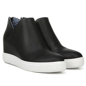 dr. scholl's madison hi wedge sneaker black 8.5